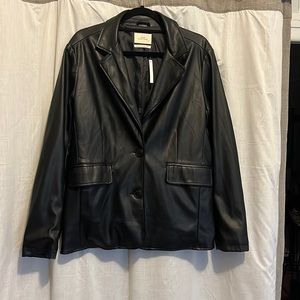 Urban Outfitters Leather Oversized Blazer